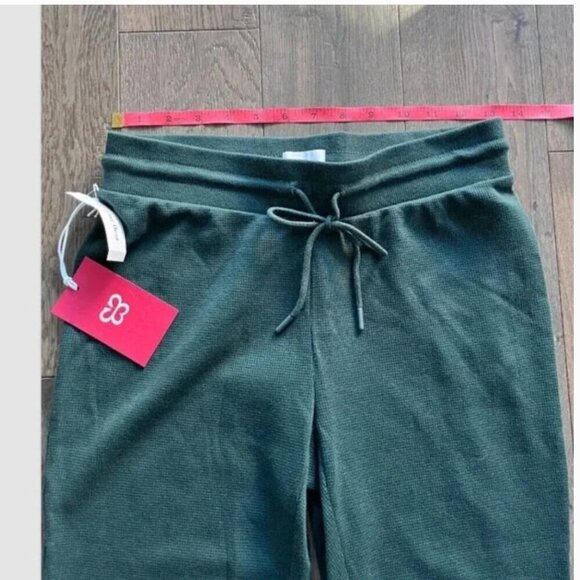 Aritzia Sunday Best Baby Waffle Kick Flare Lounge Pants Green Size S NWT - Picture 4 of 7